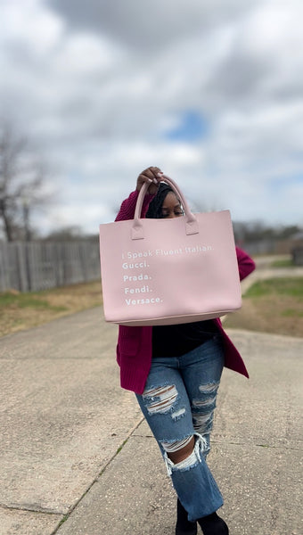 I Speak Tote - Pink